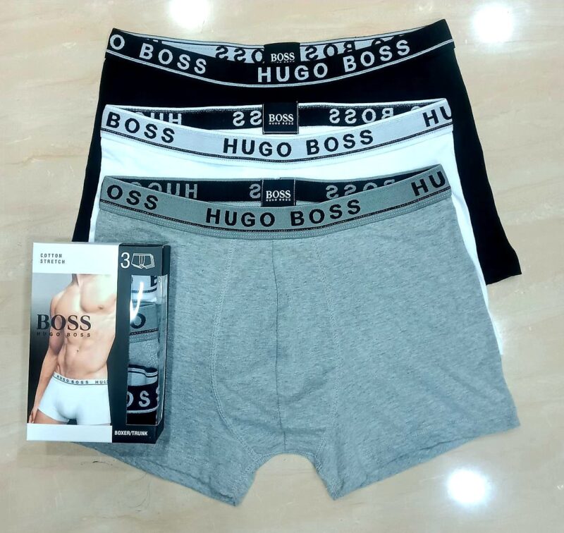 BOSS Men's Power 3-Pack Bold Logo Boxer Briefs